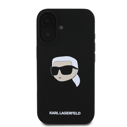 Picture of Karl Lagerfeld Liquid Silicone Karl Head MagSafe Case for iPhone 16 / Black