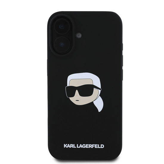 Picture of Karl Lagerfeld Liquid Silicone Karl Head MagSafe Case for iPhone 16 / Black