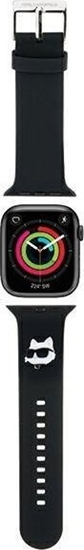 Picture of Karl Lagerfeld Karl Lagerfeld Pasek KLAWLSLCNK Apple Watch 42/44/45/49mm czarny/black strap 3D Rubber Choupette Head