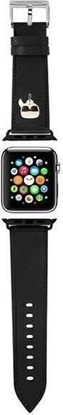 Attēls no Karl Lagerfeld Karl Lagerfeld Pasek KLAWMOKHK Apple Watch 38/40/41mm czarny/black strap Saffiano Karl Heads