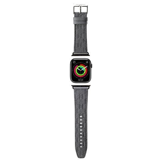 Изображение Karl Lagerfeld Karl Lagerfeld Saffiano Monogram strap for Apple Watch 38/40/41mm - silver