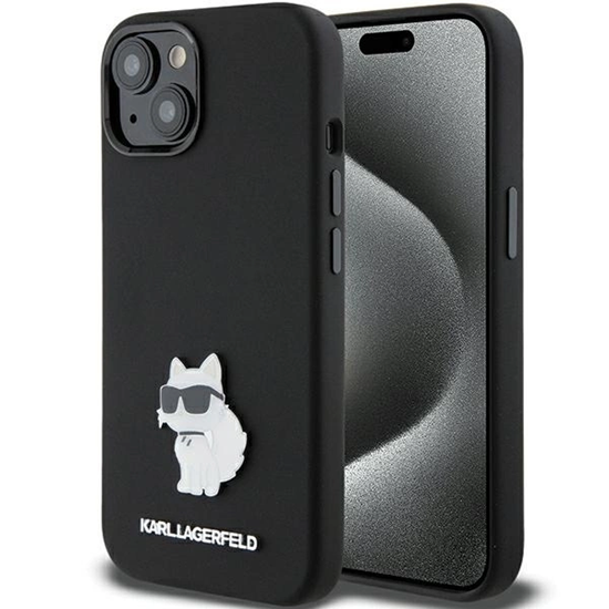Picture of Karl Lagerfeld Silicone Choupette Metal Pin case f