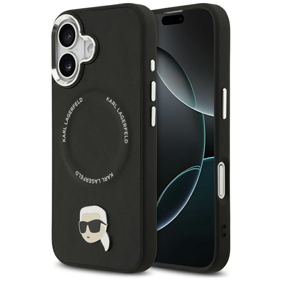 Picture of Karl Lagerfeld Karl Pin MagSafe Case for iPhone 17 Black
