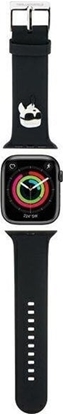 Attēls no Karl Lagerfeld Pasek Apple Watch 38/40/41mm czarny/black strap 3D Rubber Karl Head