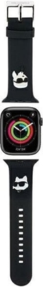Изображение Karl Lagerfeld Pasek KLAWMSLKCNK do Apple Watch 38/40/41mm czarny