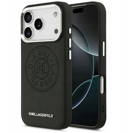 Изображение Karl Lagerfeld Point & Metal Logo MagSafe Case for iPhone 17 Pro Black
