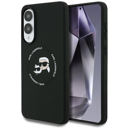 Picture of Karl Lagerfeld Silicone Double Heads and Circle MagSafe Case for Samsung Galaxy S25 Edge