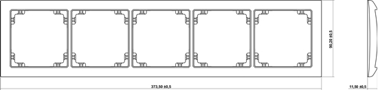 Picture of Karlik Ramka Deco Soft uniwersalna piciokrotna z tworzywa czarny mat(12DRSO-5)