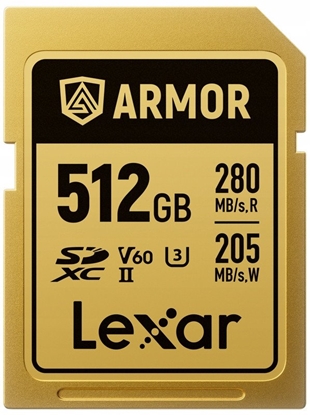 Picture of Karta Lexar Armor Gold SDXC 512 GB Class 10 UHS-II/U3 V60 (LSDAMGL512G-RNNNG)