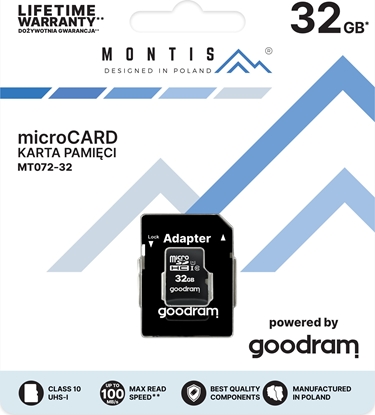 Attēls no Karta Montis MT072 MicroSDHC 32 GB Class 10 UHS-I/U1  (MT072-32)