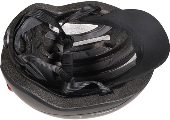 Picture of Kask miejski 57-61 cm wiata LED czujnik upadku SOS czarny