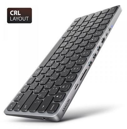 Picture of KEYBOARD + I/O HUB 9IN1/0.6M HMC-KB-CRL AXAGON