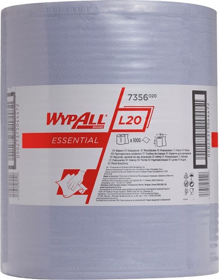 Picture of Kimberly-Clark Wypall L20 - Czyciwo w roli, niebieskie, 2-warstwy - 1000 odcinków