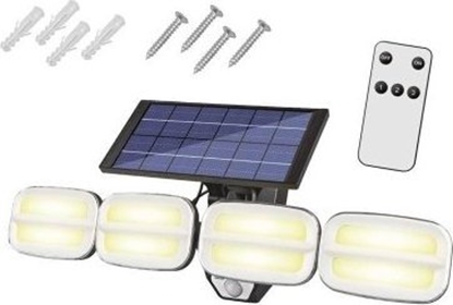 Picture of Kinkiet LTC Lampa cienna solarna regulowana z pilotem 8 LED COB 800lm PIR IP65 4800mAh (f)