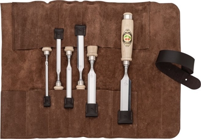 Изображение Kirschen Firmer Chisel Set 6pcs. Leather Bag 6-10-12-16-20-26