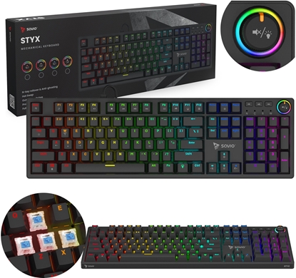 Attēls no Klaviatūra Savio Styx Mechanical keyboard Blue Outemu