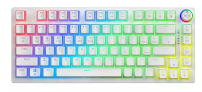 Attēls no Klaviatūra Savio Wireless Mechanical Phenix White 75% Outemu Yellow Pro Pudding