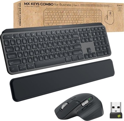 Изображение Klawiatura + mysz Logitech MX Keys S Combo Graphite (920-010929)