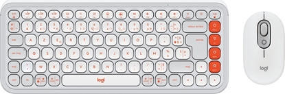 Изображение Klawiatura + mysz Logitech POP Icon Combo biao-pomaraczowe (920-013110)