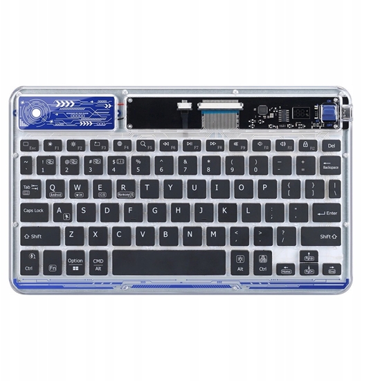 Picture of Klawiatura Dux Ducis Keyboard (CK Series) bezprzewodowa do laptopa / tabletu / telefonu przezroczysta