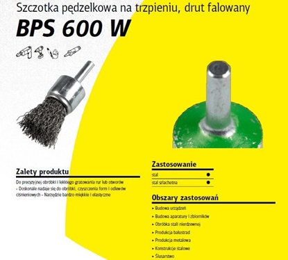 Attēls no Klingspor K.SZCZOTKA PDZELKOWA 30mm BPS600W DRUT FALISTY NIERDZEWNY