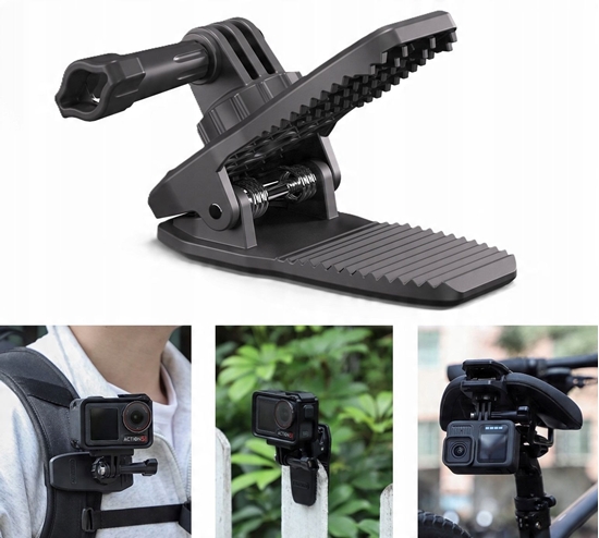 Picture of Klips Uchwyt Mocowanie Szybkozczka Na Pasek Szelki Magnes Na 1/4"" Gopro / Mj949