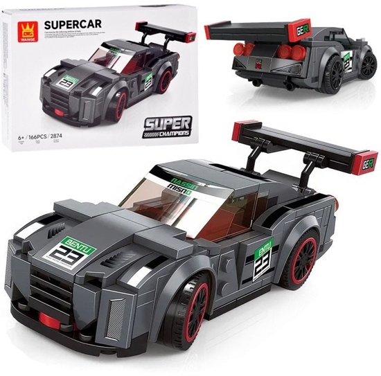 Picture of Klocki techniczne Sportowe auto SZARE 166-elementów + naklejki ZA5743 EDUKAMP