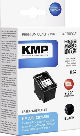 Picture of KMP H24 ink cartridge black compatible with HP C 8765 E