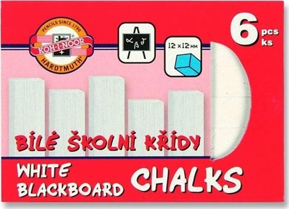 Attēls no Koh I Noor Kreda szkolna do tablic biaa 6szt