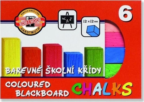 Picture of Koh-i-noor Kreda kolorowa Fluorescencyjna do tablic 6 kolorów