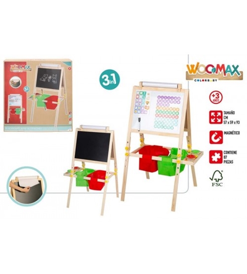 Picture of Koka tāfele rakstīšanai marķieris, krītu 59x93 cm 3+ CB33048