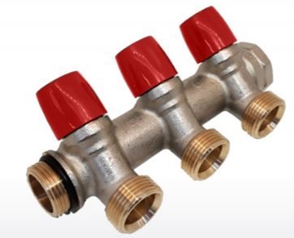 Picture of Kolektors ar ventiļiem 3/4"-3-ceļi 3/4"EK Sarkans 