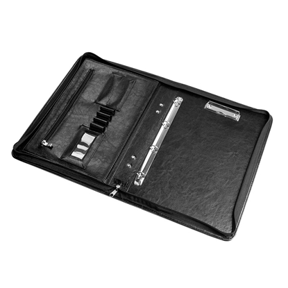 Attēls no Konferenču mape Panta Plast ar rāvējslēdzēju, mākslīga āda, melna