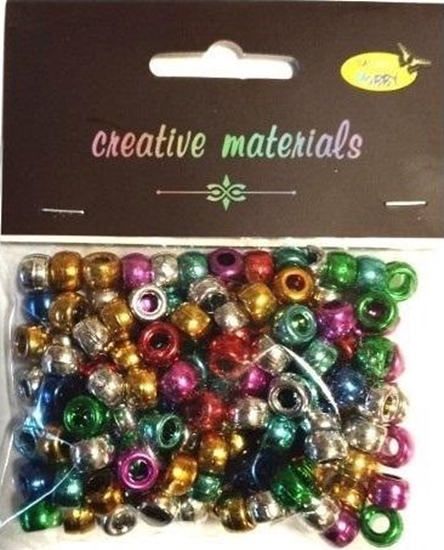 Изображение Koraliki metalowe 6mm 36g 150szt MIX