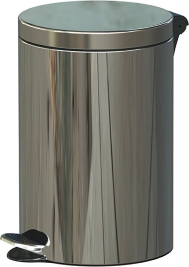 Picture of Kosz na mieci ALDA na peda srebrny (AF612-19)