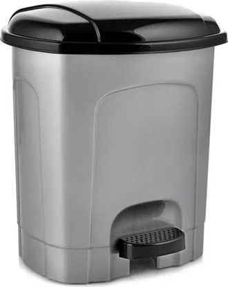 Attēls no Kosz na mieci z pedaem plastikowy szary 11,5 l