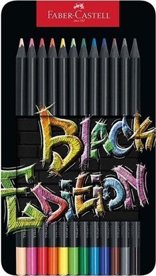 Изображение Kredki trójktne Black Edition 12 kol. op. metal