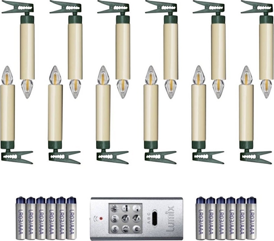 Picture of Krinner Lumix Superlight Flame Mini Ivory 12 pcs. Set
