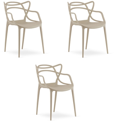 Изображение Krzeso beowe plastikowe KATO design nowoczesny do jadalni kuchni x3