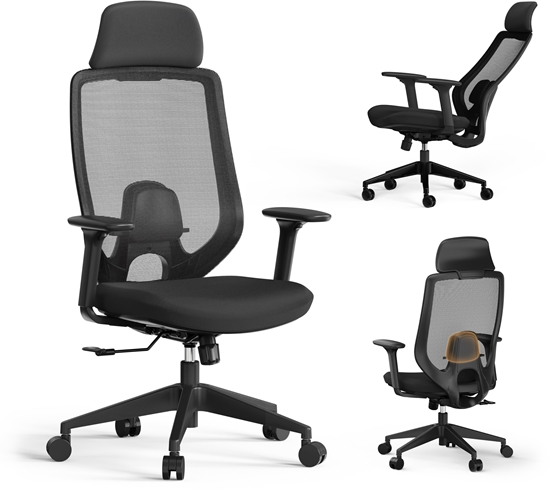 Изображение Krzeso biurowe SENSE7 Nakai Czarne