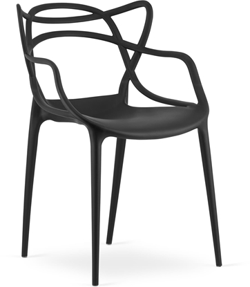 Изображение Krzeso czarne plastikowe KATO design nowoczesny do jadalni kuchni