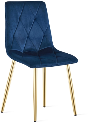 Attēls no Krzeso do jadalni LIBRA welur granatowy aksamit na zotych nogach