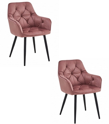 Изображение Krzeso JORK - ró aksamit / nogi czarne x 2