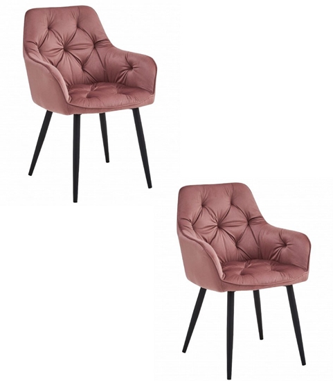 Изображение Krzeso JORK - ró aksamit / nogi czarne x 2