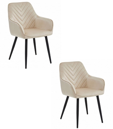Изображение Krzeso NANA - be aksamit / nogi czarne x 2