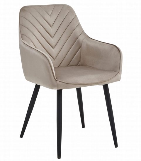 Picture of Krzeso NANA - ciemny be aksamit / nogi czarne x 1