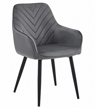 Изображение Krzeso NANA - ciemny szary aksamit / nogi czarne x 1