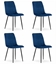 Attēls no Krzeso tapicerowane LAVA granat aksamitne 4 szt. na czarnych nogach