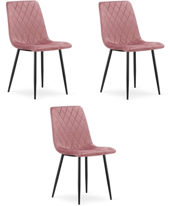 Attēls no Krzeso welurowe róowe TURIN velvet styl glamour eleganckie x3