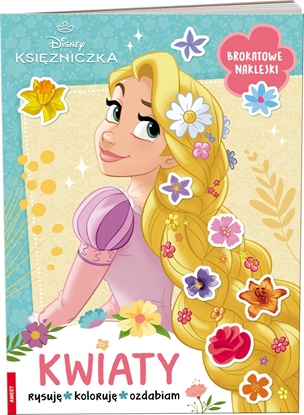 Attēls no Ksieczka Disney Ksiniczka. Kwiaty rysuj, koloruj, ozdabiam KWI-9101